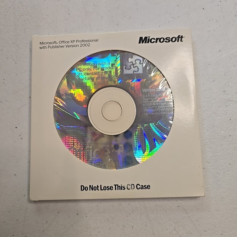 2002 Microsoft Office XP Pro Professional‎ Suite 3 CD Disc Set Word Publisher...